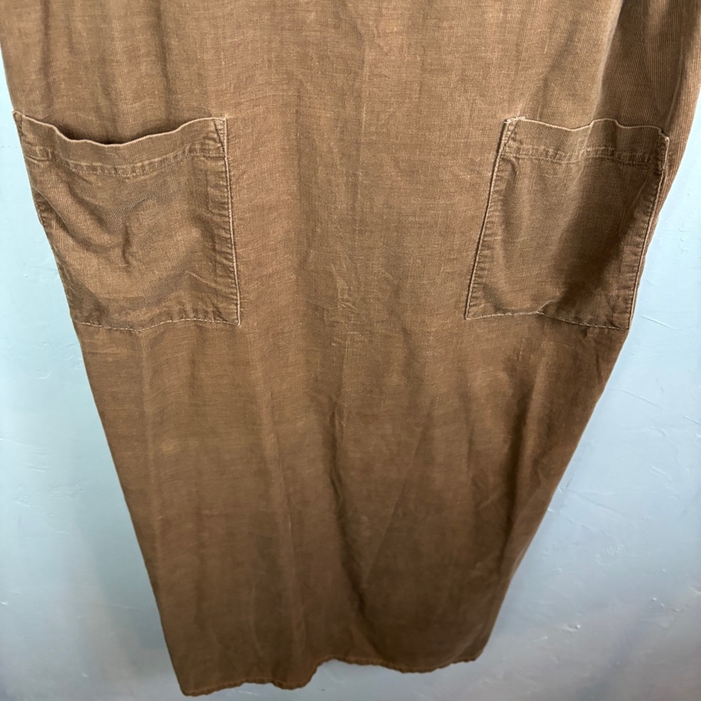 Disney Catalog Brown Corduroy Cotton Dress w/ Winnie the Pooh Embroidery - Picture 4 of 5